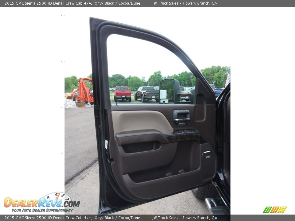 2015 GMC Sierra 2500HD Denali Crew Cab 4x4 Onyx Black / Cocoa/Dune Photo #26