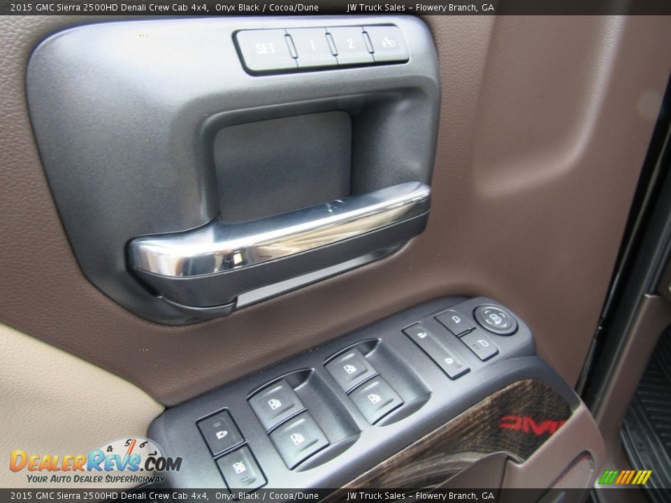 2015 GMC Sierra 2500HD Denali Crew Cab 4x4 Onyx Black / Cocoa/Dune Photo #27