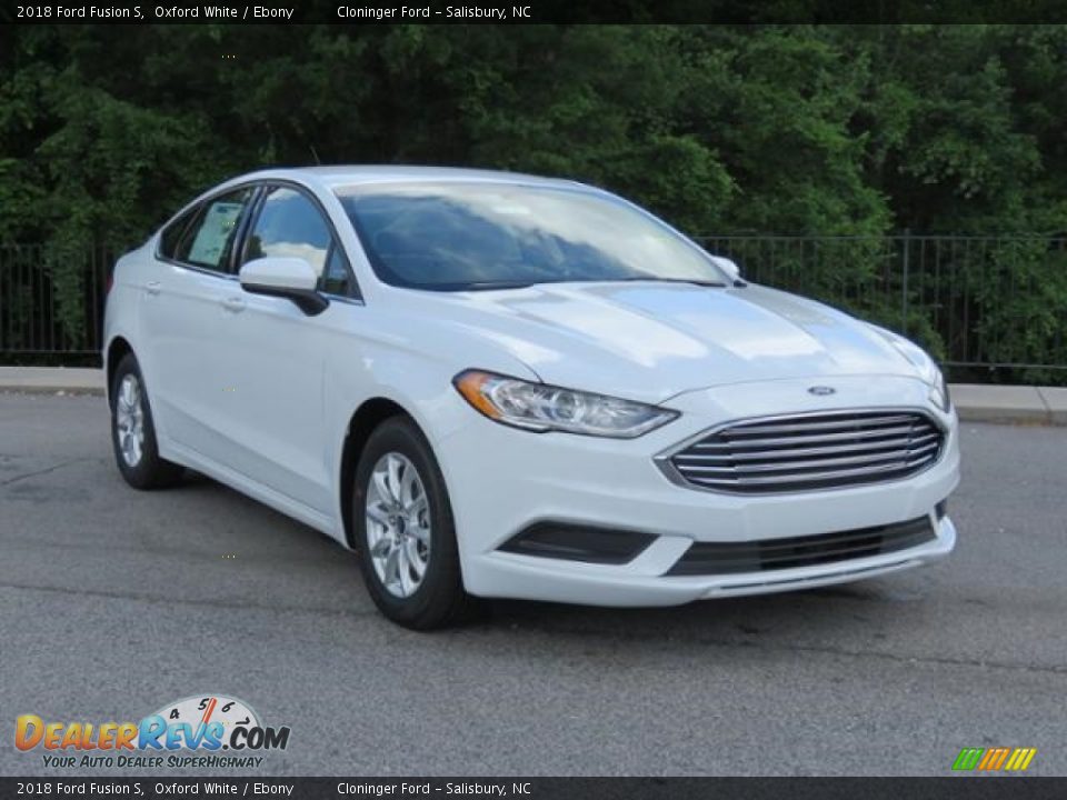 2018 Ford Fusion S Oxford White / Ebony Photo #1