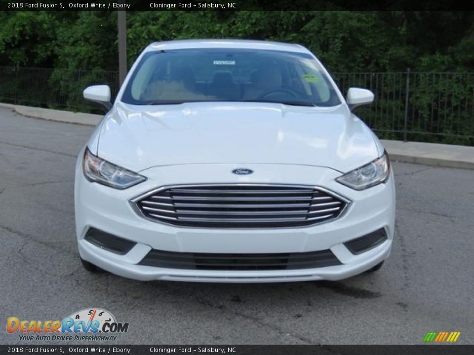 2018 Ford Fusion S Oxford White / Ebony Photo #2