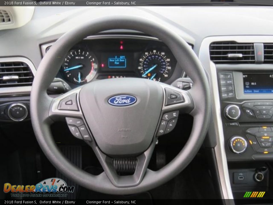 2018 Ford Fusion S Oxford White / Ebony Photo #4