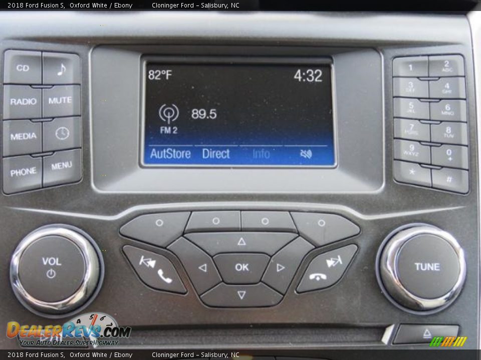 2018 Ford Fusion S Oxford White / Ebony Photo #11