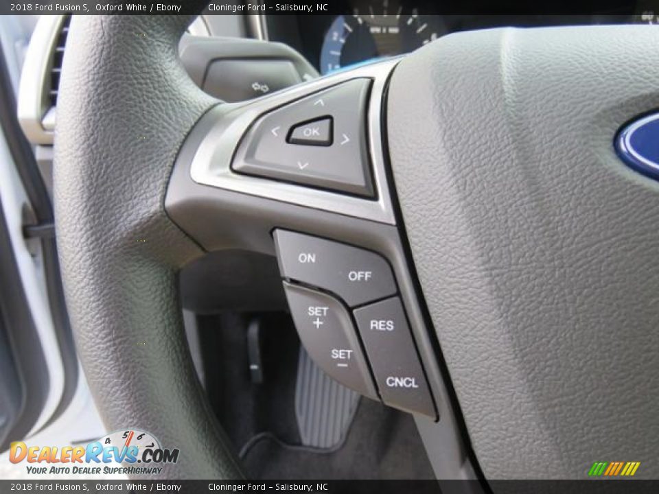 2018 Ford Fusion S Oxford White / Ebony Photo #14