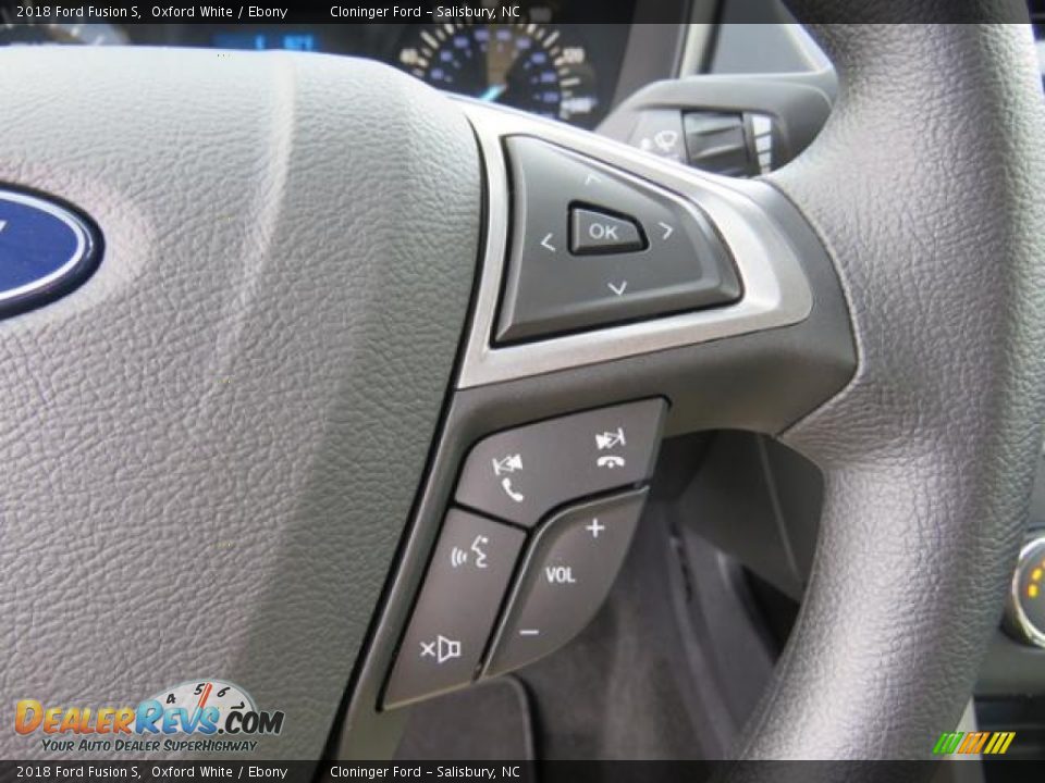 2018 Ford Fusion S Oxford White / Ebony Photo #15