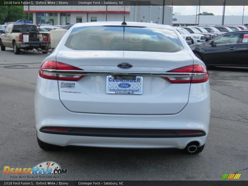 2018 Ford Fusion S Oxford White / Ebony Photo #23