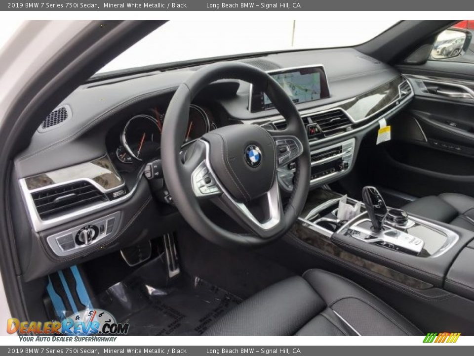 2019 BMW 7 Series 750i Sedan Mineral White Metallic / Black Photo #5