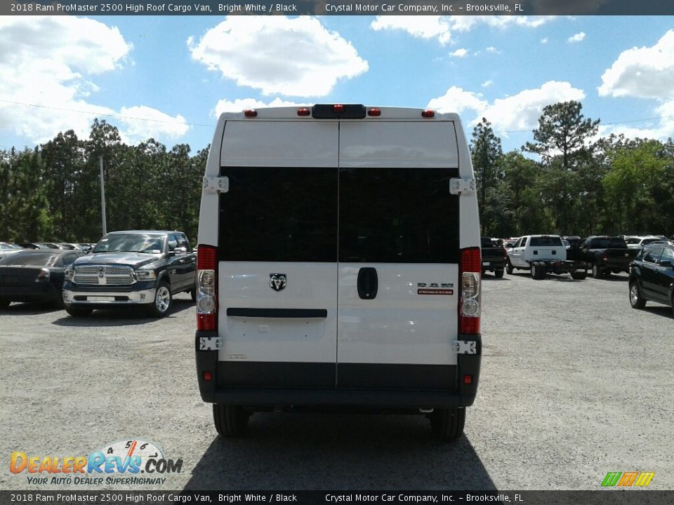 2018 Ram ProMaster 2500 High Roof Cargo Van Bright White / Black Photo #4