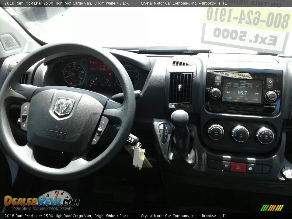 2018 Ram ProMaster 2500 High Roof Cargo Van Bright White / Black Photo #13