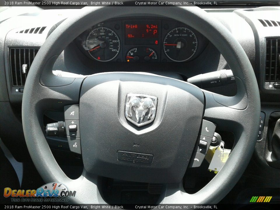 2018 Ram ProMaster 2500 High Roof Cargo Van Bright White / Black Photo #14