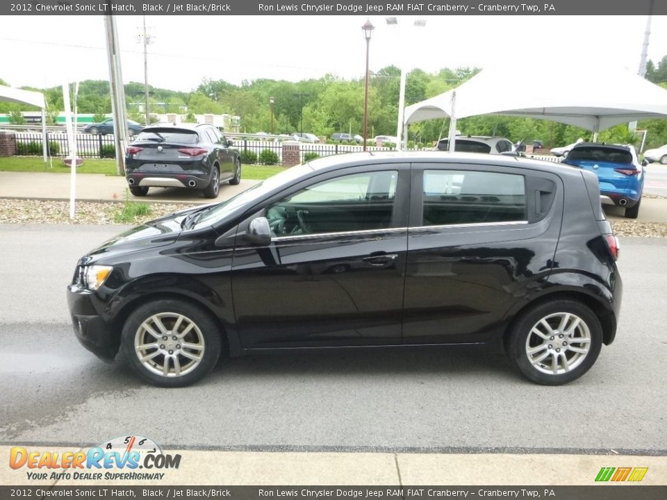 2012 Chevrolet Sonic LT Hatch Black / Jet Black/Brick Photo #7