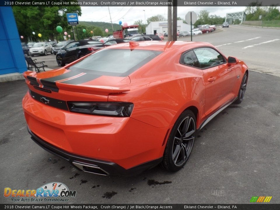 2018 Chevrolet Camaro LT Coupe Hot Wheels Package Crush (Orange) / Jet Black/Orange Accents Photo #13