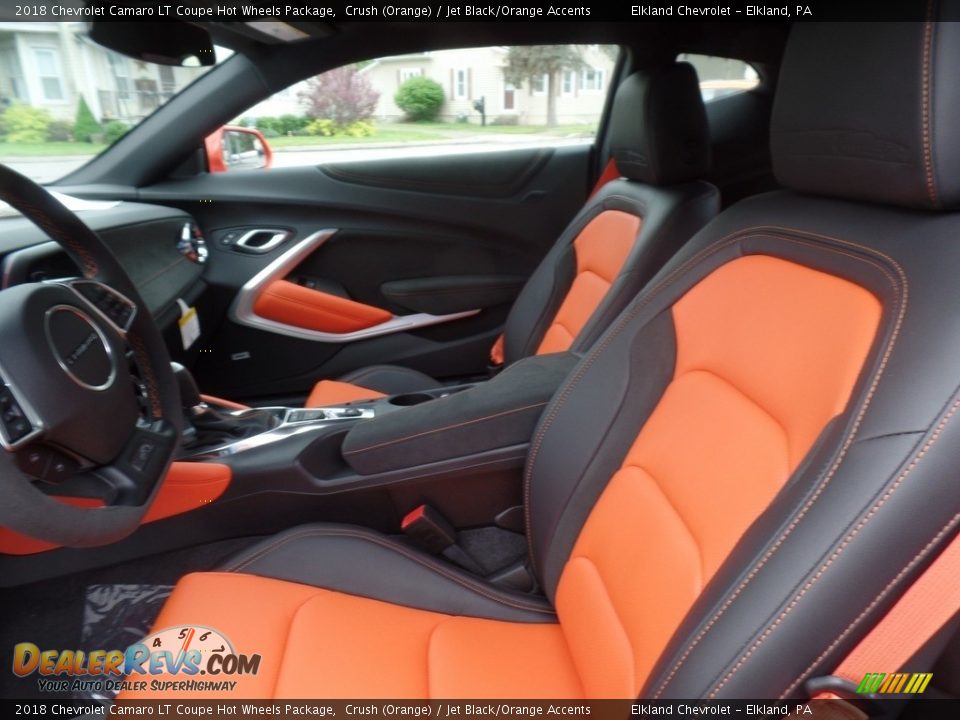2018 Chevrolet Camaro LT Coupe Hot Wheels Package Crush (Orange) / Jet Black/Orange Accents Photo #20