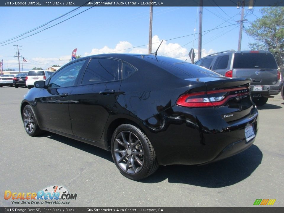2016 Dodge Dart SE Pitch Black / Black Photo #4