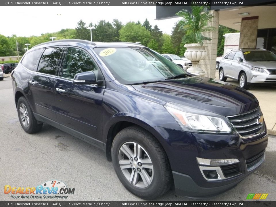 2015 Chevrolet Traverse LT AWD Blue Velvet Metallic / Ebony Photo #3