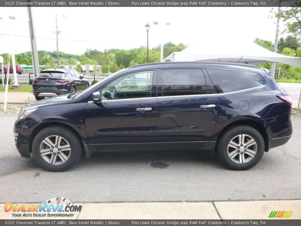 2015 Chevrolet Traverse LT AWD Blue Velvet Metallic / Ebony Photo #6
