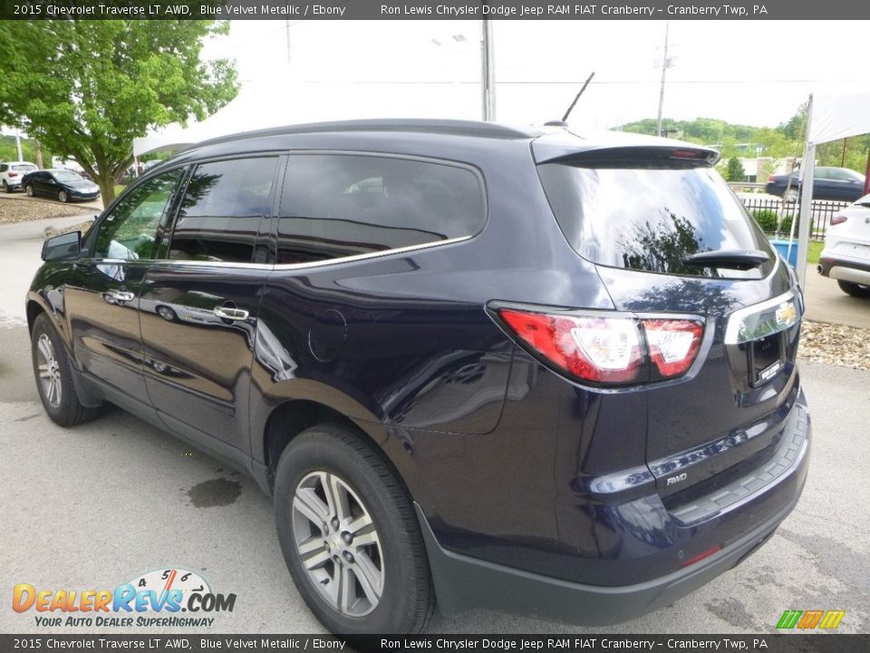 2015 Chevrolet Traverse LT AWD Blue Velvet Metallic / Ebony Photo #7