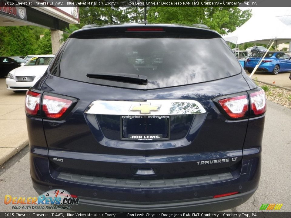 2015 Chevrolet Traverse LT AWD Blue Velvet Metallic / Ebony Photo #8