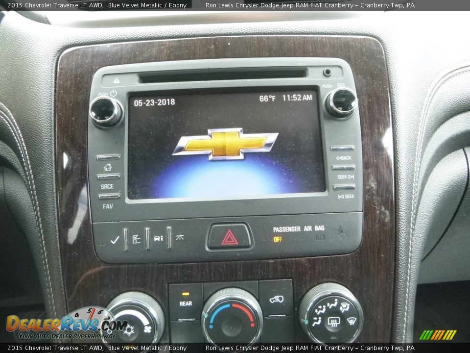 2015 Chevrolet Traverse LT AWD Blue Velvet Metallic / Ebony Photo #16