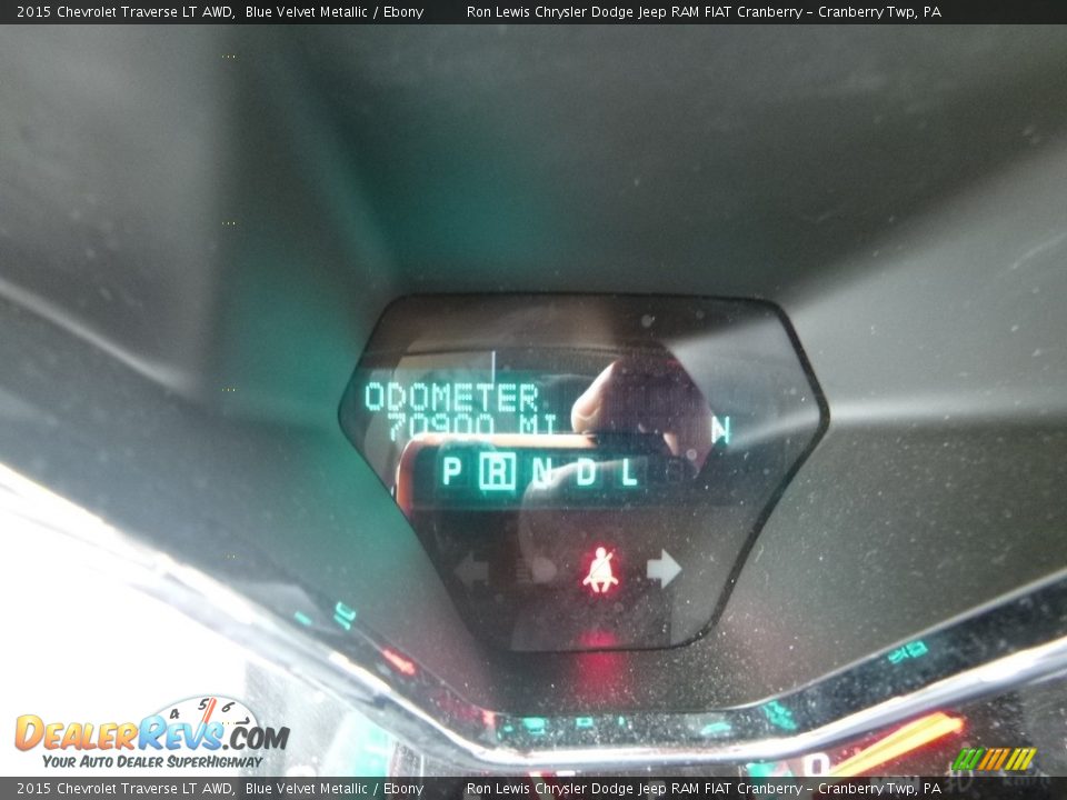 2015 Chevrolet Traverse LT AWD Blue Velvet Metallic / Ebony Photo #19