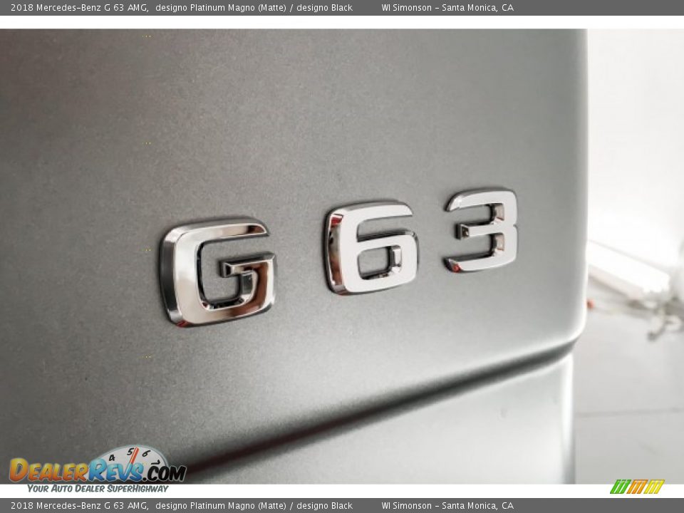2018 Mercedes-Benz G 63 AMG designo Platinum Magno (Matte) / designo Black Photo #7