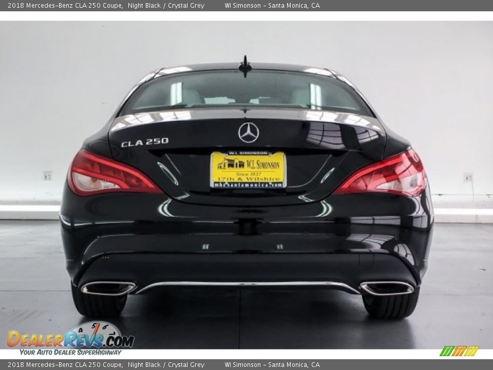 2018 Mercedes-Benz CLA 250 Coupe Night Black / Crystal Grey Photo #4