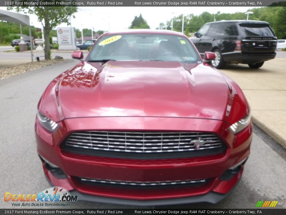 2017 Ford Mustang EcoBoost Premium Coupe Ruby Red / Red Line Photo #4