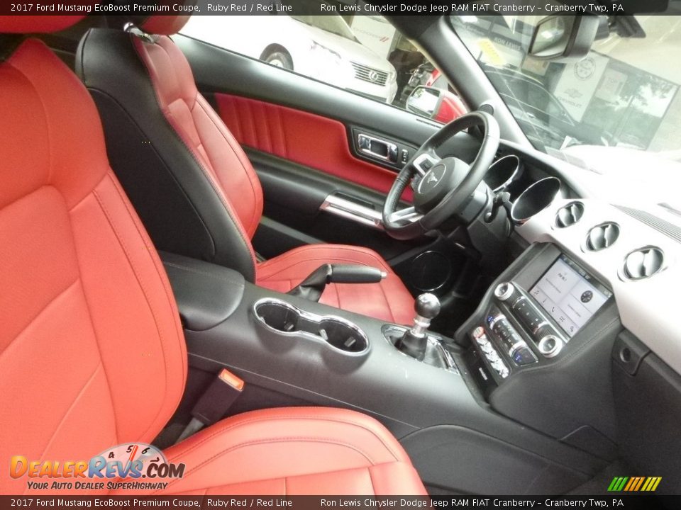 Front Seat of 2017 Ford Mustang EcoBoost Premium Coupe Photo #10