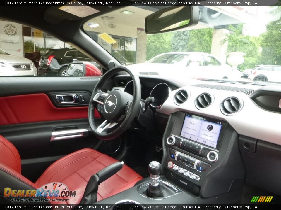 2017 Ford Mustang EcoBoost Premium Coupe Ruby Red / Red Line Photo #11