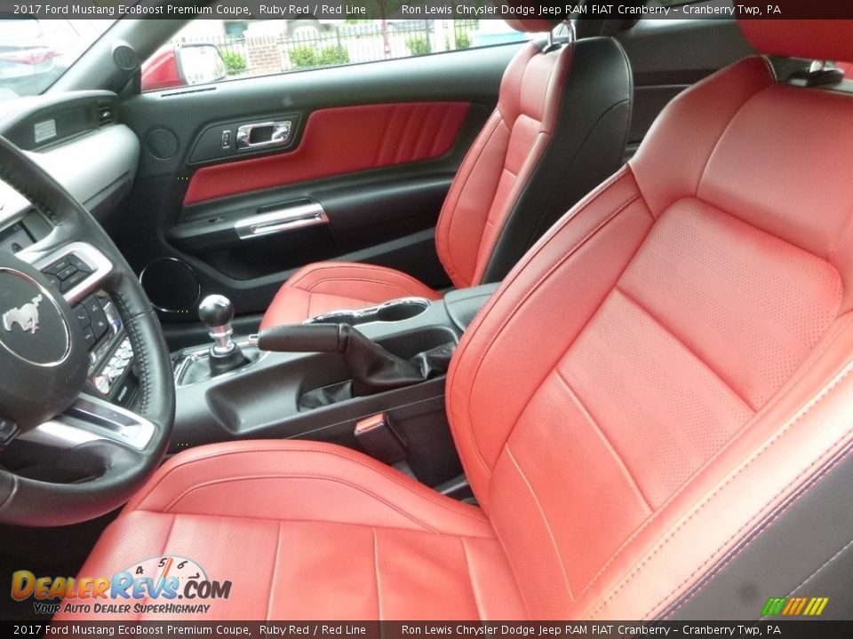 Red Line Interior - 2017 Ford Mustang EcoBoost Premium Coupe Photo #15