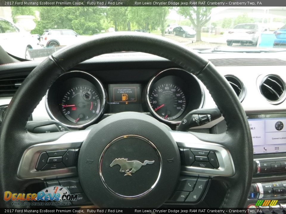 2017 Ford Mustang EcoBoost Premium Coupe Ruby Red / Red Line Photo #19