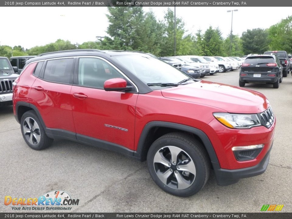 2018 Jeep Compass Latitude 4x4 Redline Pearl / Black Photo #7