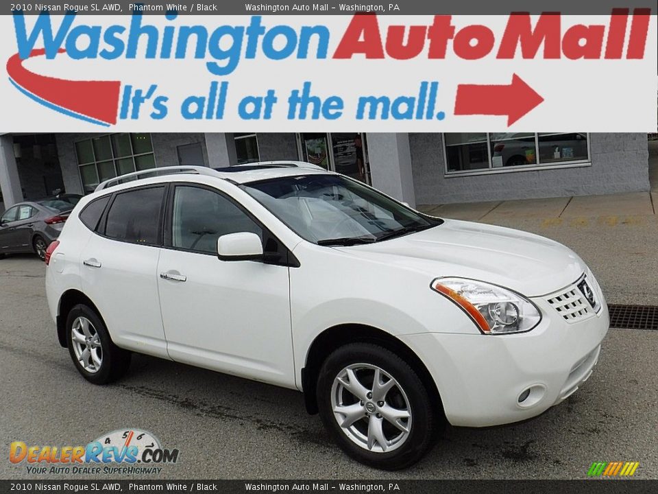 2010 Nissan Rogue SL AWD Phantom White / Black Photo #1