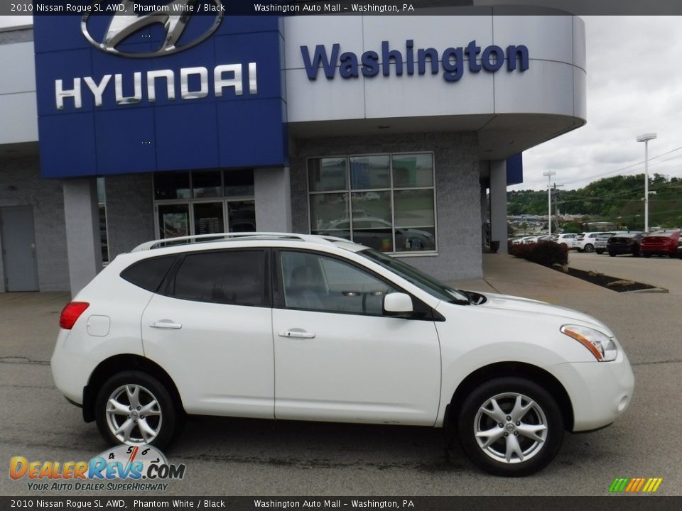 2010 Nissan Rogue SL AWD Phantom White / Black Photo #2