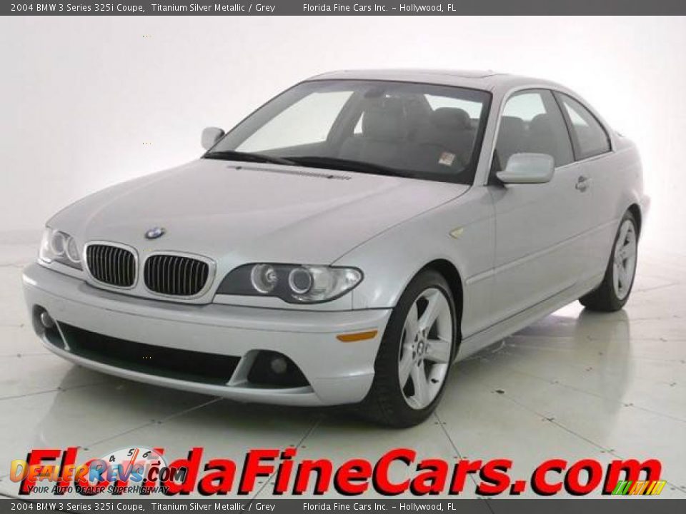 2004 BMW 3 Series 325i Coupe Titanium Silver Metallic / Grey Photo #1