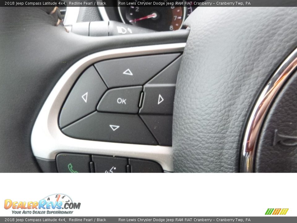 2018 Jeep Compass Latitude 4x4 Redline Pearl / Black Photo #19