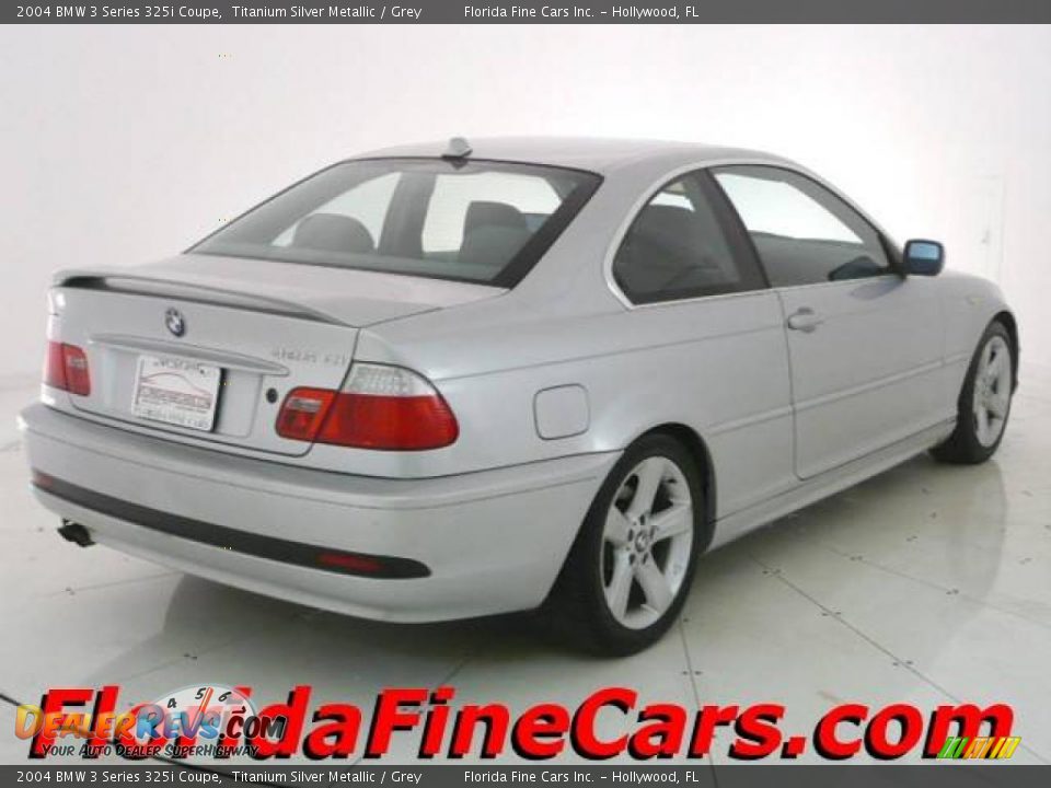 2004 BMW 3 Series 325i Coupe Titanium Silver Metallic / Grey Photo #2