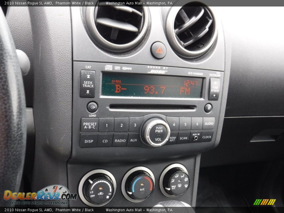 2010 Nissan Rogue SL AWD Phantom White / Black Photo #18