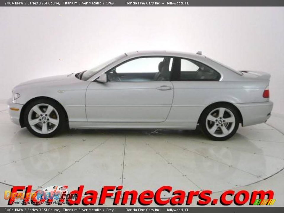 2004 BMW 3 Series 325i Coupe Titanium Silver Metallic / Grey Photo #3