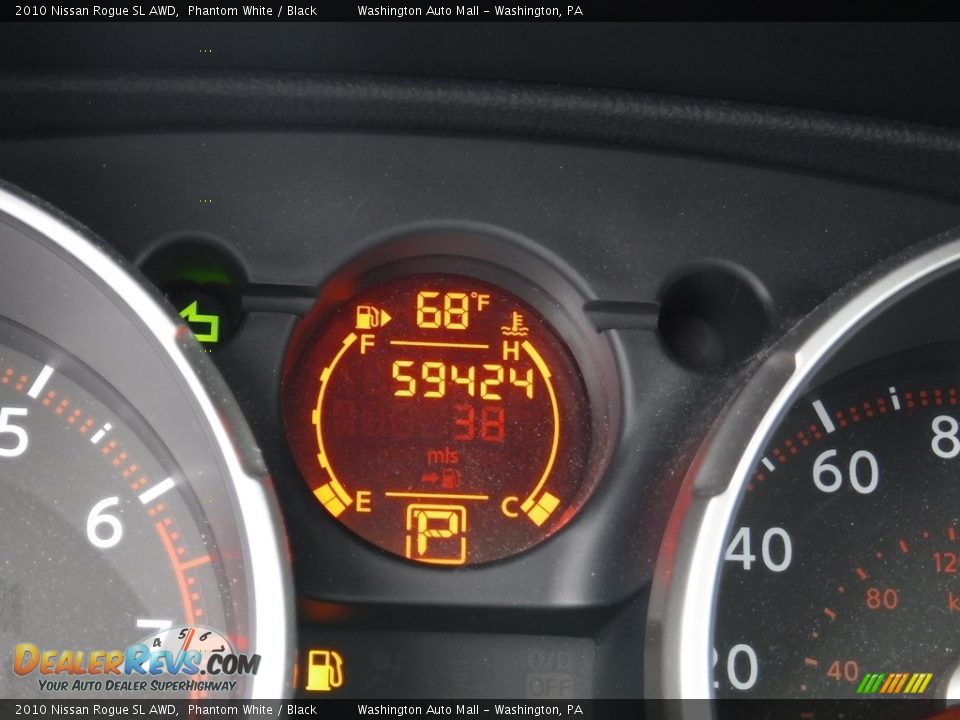 2010 Nissan Rogue SL AWD Phantom White / Black Photo #25