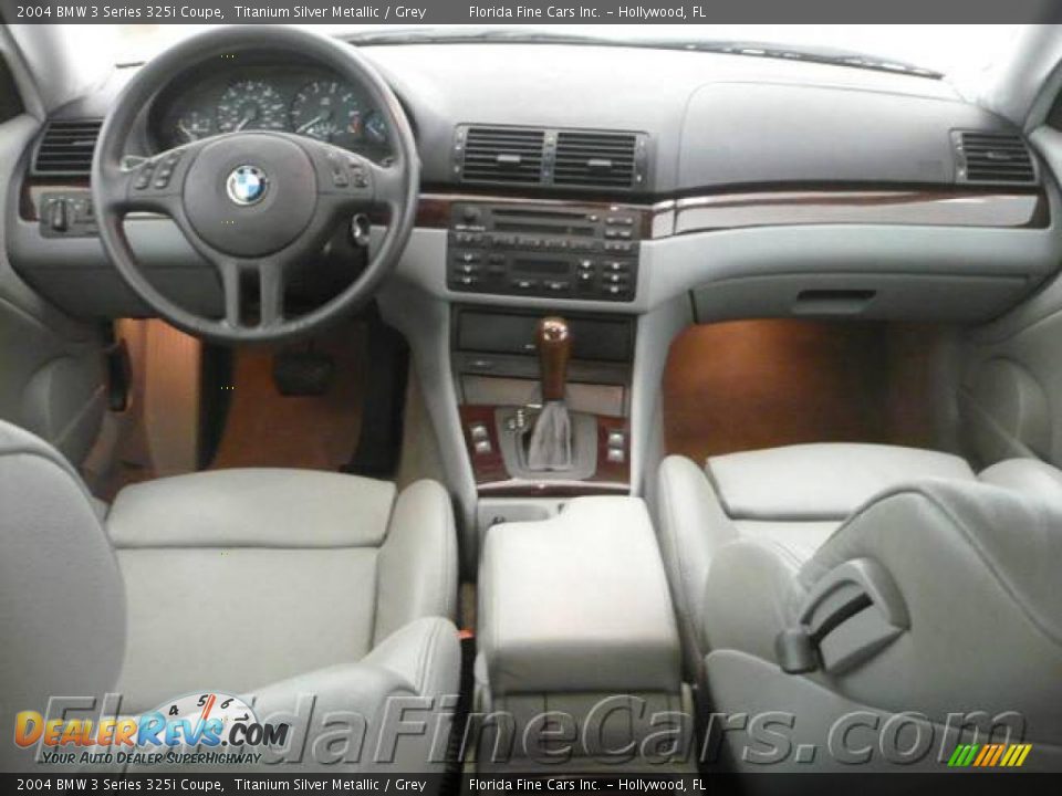 2004 BMW 3 Series 325i Coupe Titanium Silver Metallic / Grey Photo #15