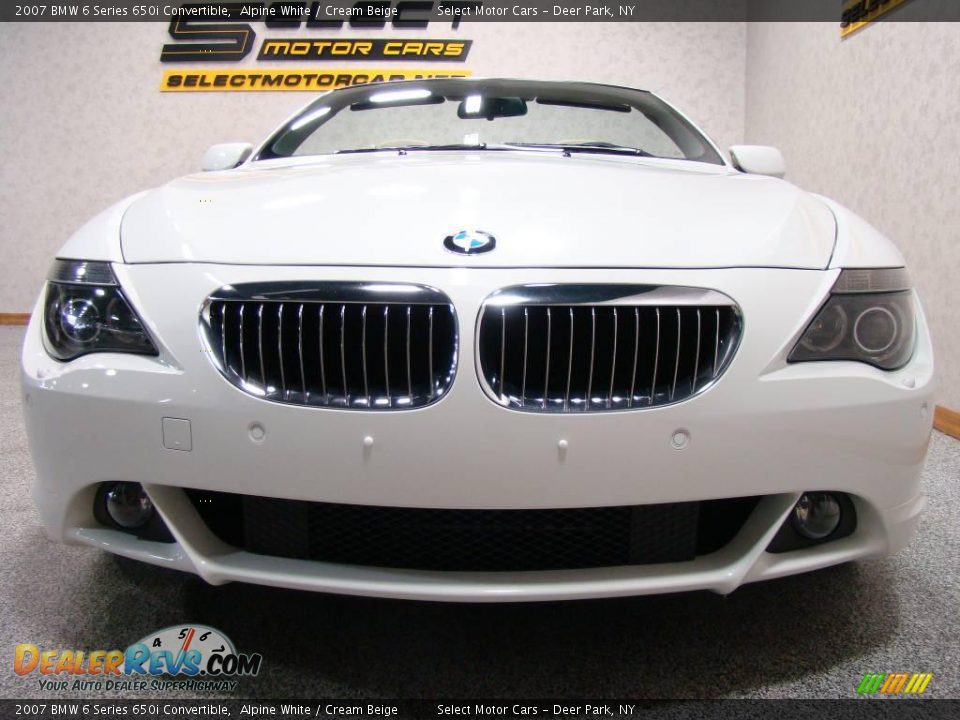 2007 BMW 6 Series 650i Convertible Alpine White / Cream Beige Photo #2