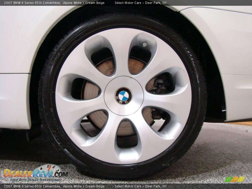 2007 BMW 6 Series 650i Convertible Alpine White / Cream Beige Photo #6