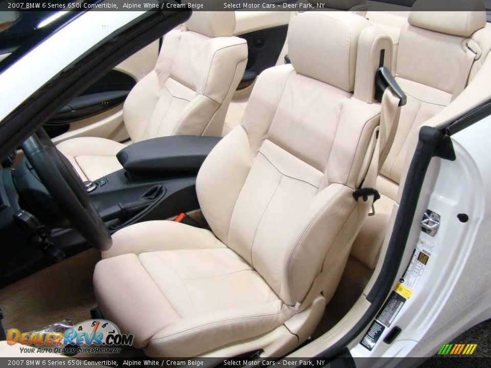 2007 BMW 6 Series 650i Convertible Alpine White / Cream Beige Photo #7