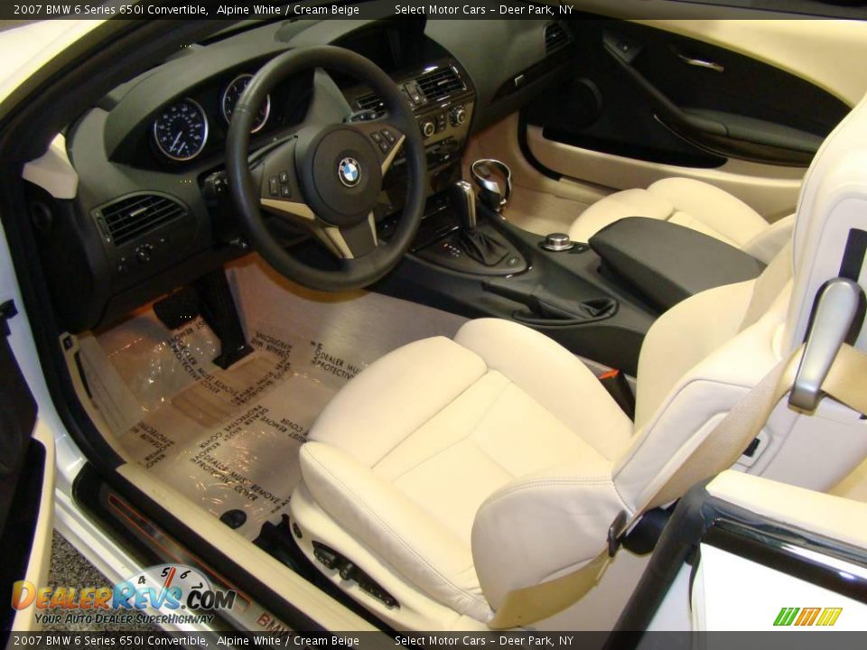 2007 BMW 6 Series 650i Convertible Alpine White / Cream Beige Photo #8