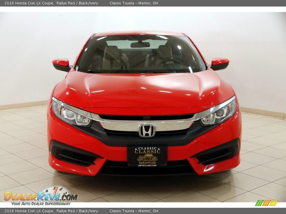 2016 Honda Civic LX Coupe Rallye Red / Black/Ivory Photo #2
