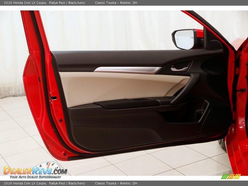 2016 Honda Civic LX Coupe Rallye Red / Black/Ivory Photo #4