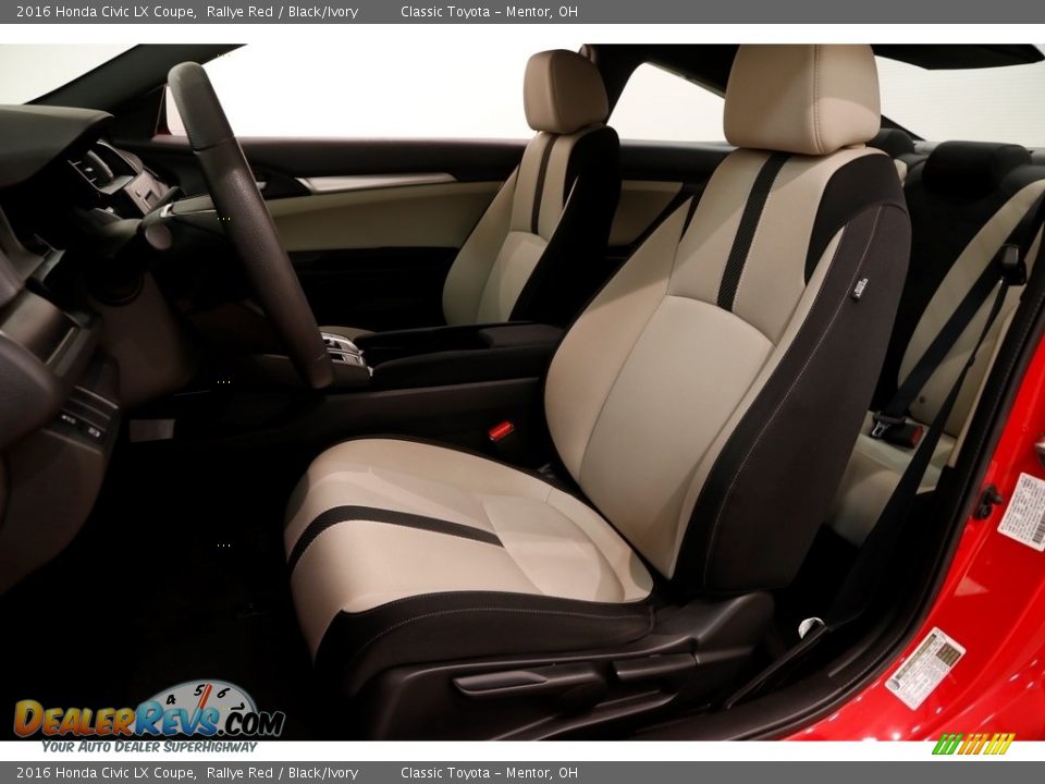 2016 Honda Civic LX Coupe Rallye Red / Black/Ivory Photo #5