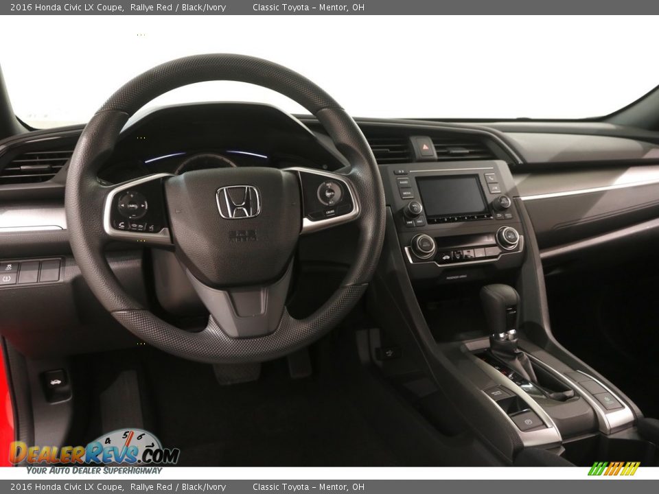 2016 Honda Civic LX Coupe Rallye Red / Black/Ivory Photo #6