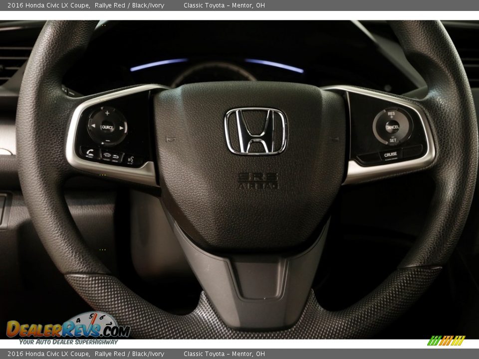 2016 Honda Civic LX Coupe Rallye Red / Black/Ivory Photo #7