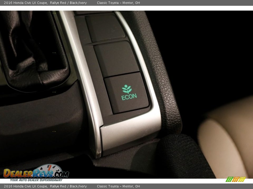 2016 Honda Civic LX Coupe Rallye Red / Black/Ivory Photo #12